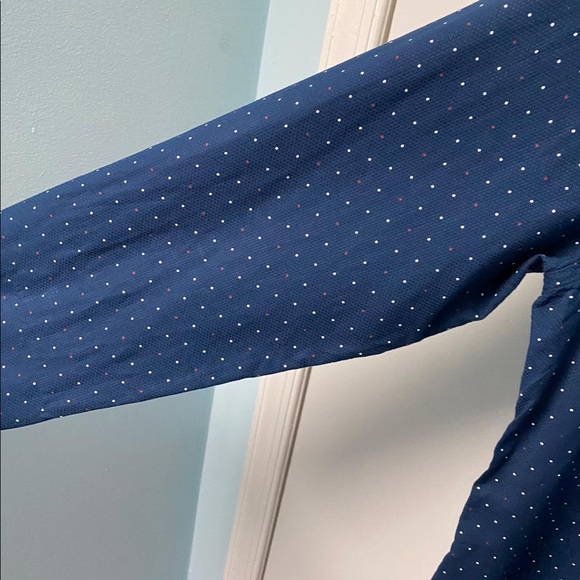 Zara Polka Dot Blue Shirt in Size L - Picture 4 of 5